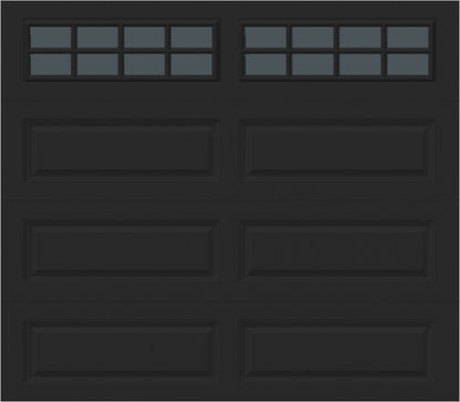 8x7 -  Tinted- Long Stockton With glass - Black