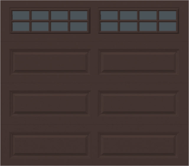 8x7 -  Tinted- Long Stockton With glass - Brown