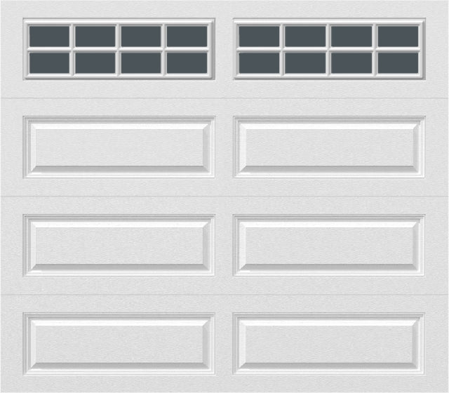 8x7 -  Tinted- Long Stockton With glass - White