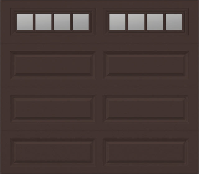 8x7 -  Arched Stockton Long - Clear  With glass Long - Brown