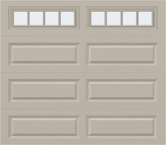 8x7 - Straight Stockbridge Long - Frosted With glass Long - Almond