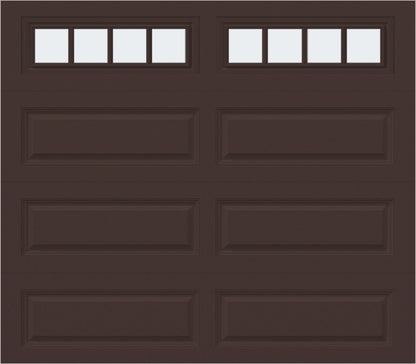 8x7 -  Straight Stockbridge Long - Frosted With glass Long - Brown