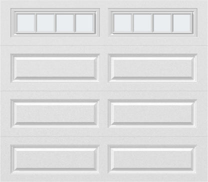 8x7 - Straight Stockbridge Long - Frosted With glass Long - White