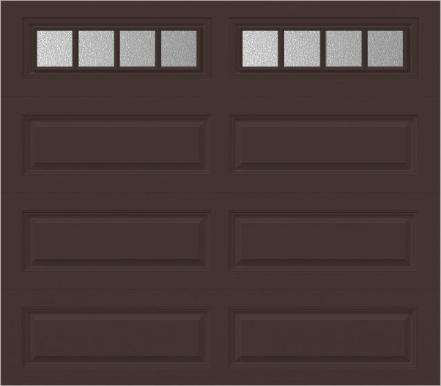 8x7 -  Arched Stockton Long - Obscure With glass Long - Brown