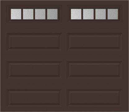 8x7 -  Arched Stockton Long - Obscure With glass Long - Brown