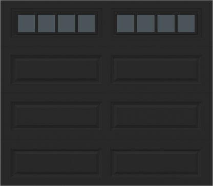 8x7 -  Straight Stockbridge Long - Tinted   With glass Long - Black