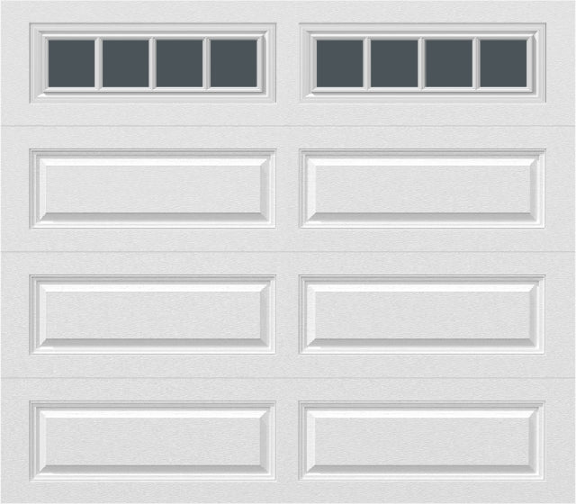 8x7 -  Arched Stockton Long - Tinted With glass Long - White