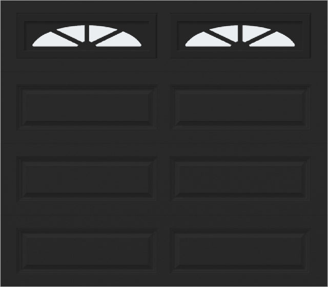 8x7 -  Waterton Long 2 - Frosted -   With glass Long - Black