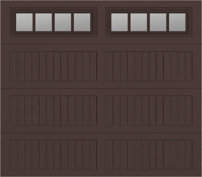 8x7 -  Straight Stockbridge Long - Clear  With glass Long - Brown