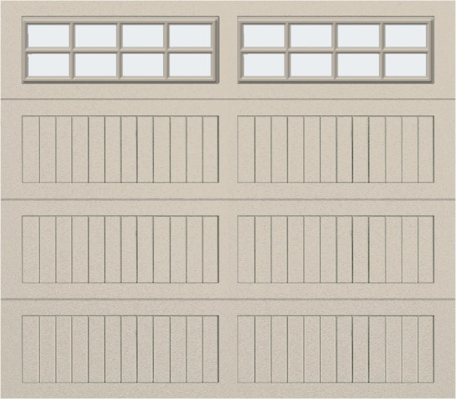 8x7 - Frosted - Long - Stockton With glass Long - Almond.