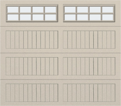 8x7 - Frosted - Long - Stockton With glass Long - Almond.