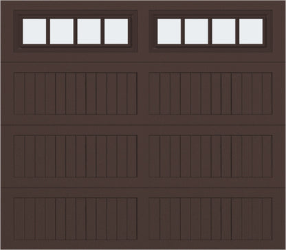 8x7 -  Straight Stockbridge Long - Frosted With glass Long - Brown