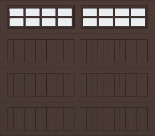 8x7 - Frosted  - Long - Stockton With glass Long - Brown