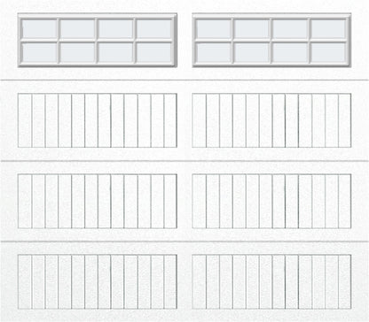 8x7 - Frosted -  Long -Stockton With glass Long - White