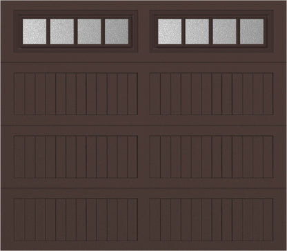 8x7 -  Straight Stockbridge Long - Obscure With glass Long - Brown