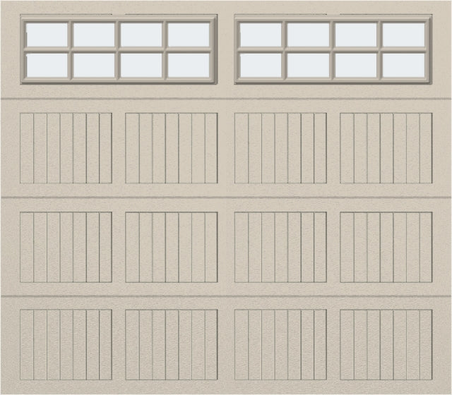 8x7 - Frosted -  Stockton With glass - Almond