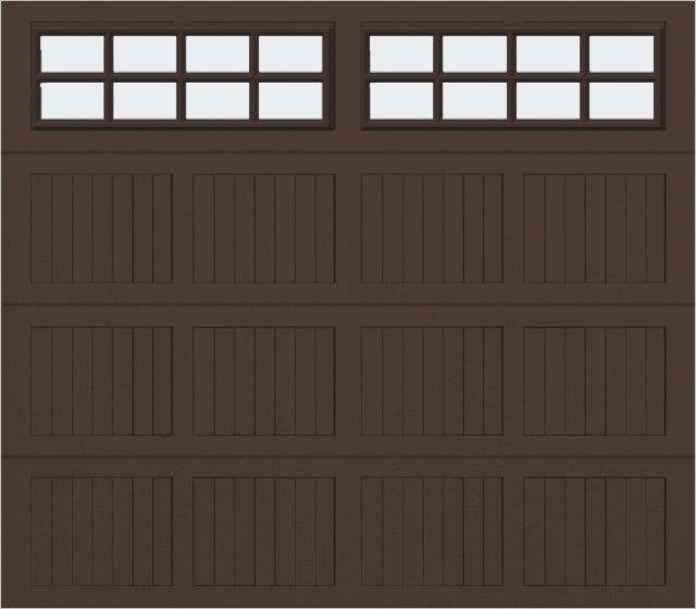 8x7 - Frosted  -  Stockton With glass - Brown