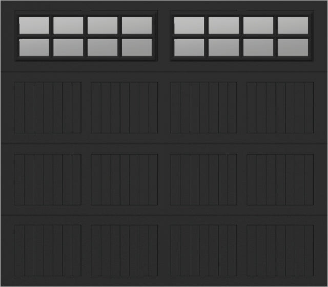 8x7 - Clear -  Stockton With glass Short - Black