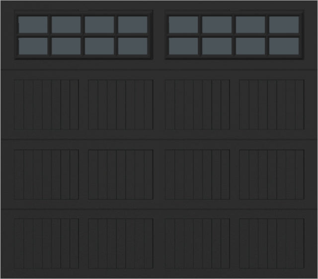 8x7 -  Tinted- Stockton With glass - Black