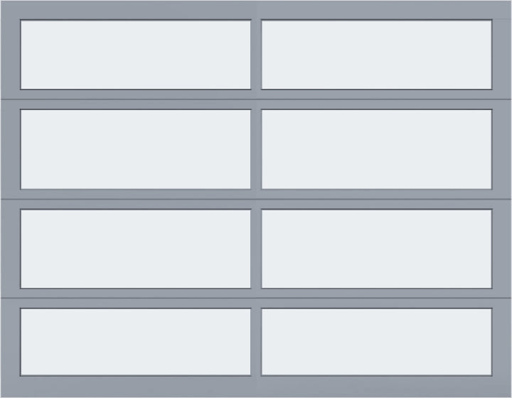 9'x7' Window - Aluminum - Clear Anodized - White Laminate