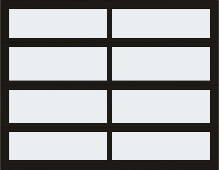 9'x7' Window - Aluminum - Dark Bronze - White Laminate