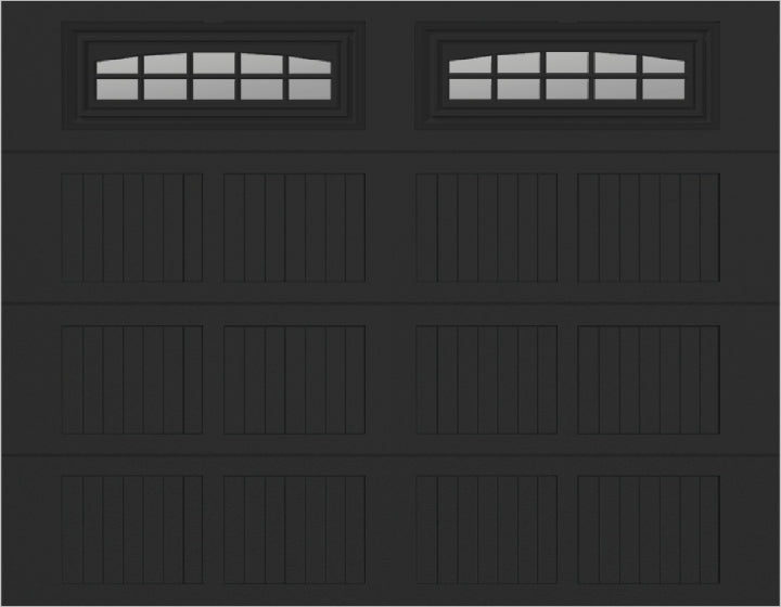 9x7 -  Cascade Short - Clear  With glass - Black