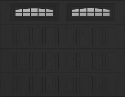 9x7 -  Cascade Short - Clear  With glass - Black