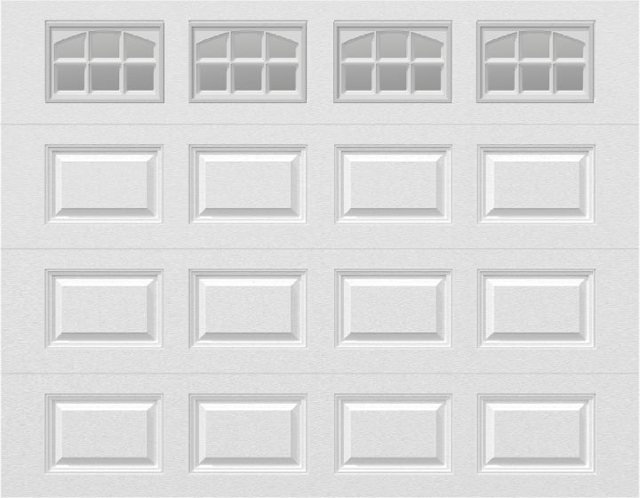 9x7 -  Cascade Short - Clear  With glass - White