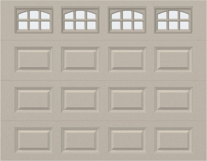 9x7 -  Cascade Short - Frosted  With glass - Almond