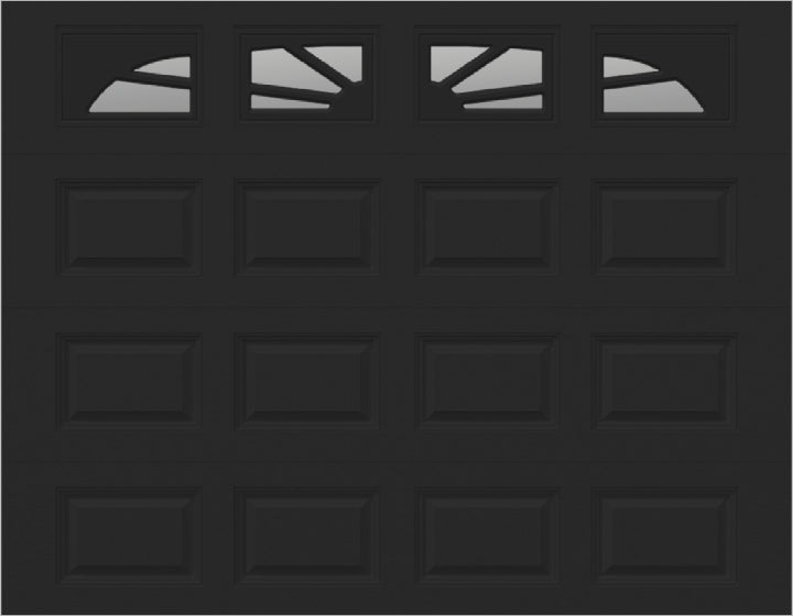 9x7 -  Sunburst - Clear With glass - Black 1