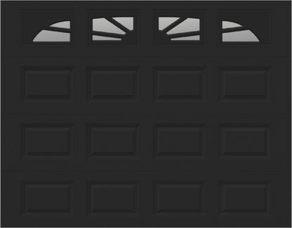 9x7 -  Sunburst - ClearWith glass - Black