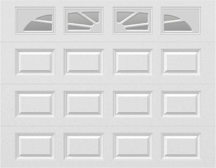 9x7 -  Sunburst - Clear With glass - White