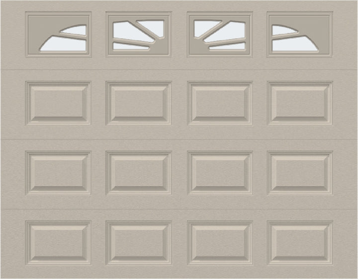 9x7 - Sunburst - Frosted -  With glass Long - Almond