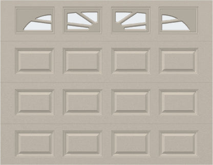 9x7 - Sunburst - Frosted -  With glass Long - Almond