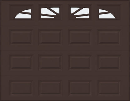 9x7 -  Sunburst - Frosted -  With glass Long - Brown