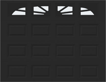 9x7 -  Sunburst - Frosted -   With glass Long - Black