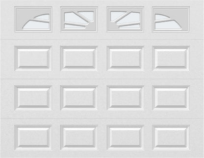 9x7 -  Sunburst - Frosted - With glass Long - White