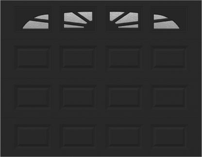 9x7 - Sunburst - Obscure - With glass Long - Black