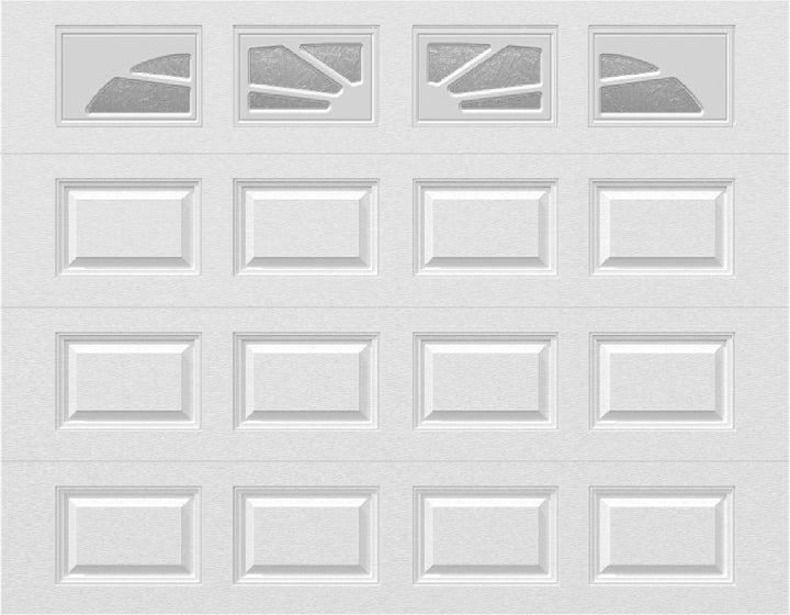 9x7 - Sunburst - Obscure - With glass Long - White