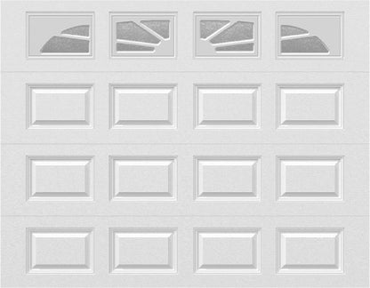 9x7 - Sunburst - Obscure - With glass Long - White