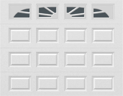 9x7 -  Sunburst - Tinted . - With glass Long - White