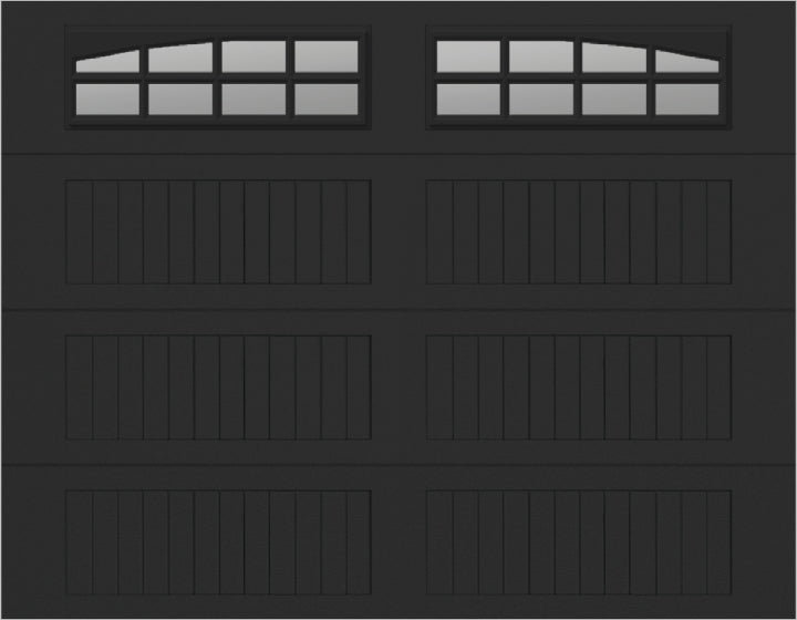 9x7 -  Arched Stockton Long - Clear  With glass Long - Black