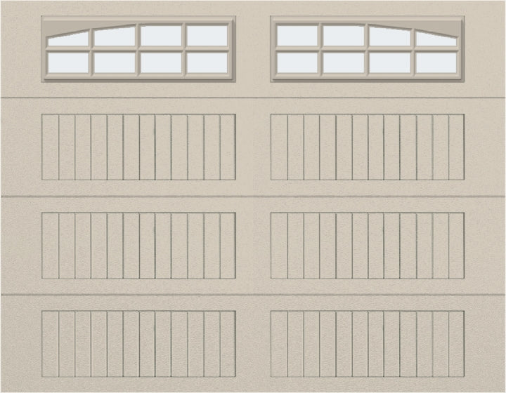 9x7 - Arched Stockton Long - Frosted With glass Long - Almond