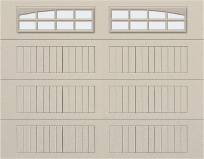 9x7 - Arched Stockton Long - Frosted With glass Long - Almond