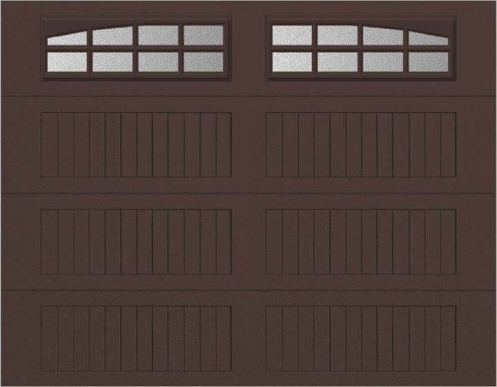 9x7 -  Arched Stockton Long - ObscureWith glass Long - Brown