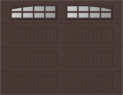 9x7 -  Arched Stockton Long - ObscureWith glass Long - Brown