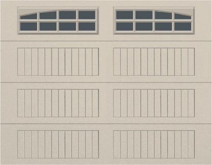 9x7 - Arched Stockton Long - Tinted With glass Long - Almond