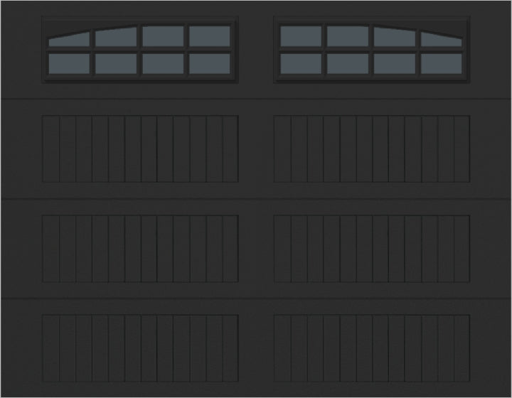 9x7 - Arched Stockton Long - Tinted With glass Long - Black