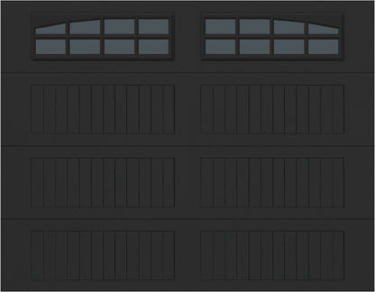 9x7 - Arched Stockton Long - Tinted With glass Long - Black