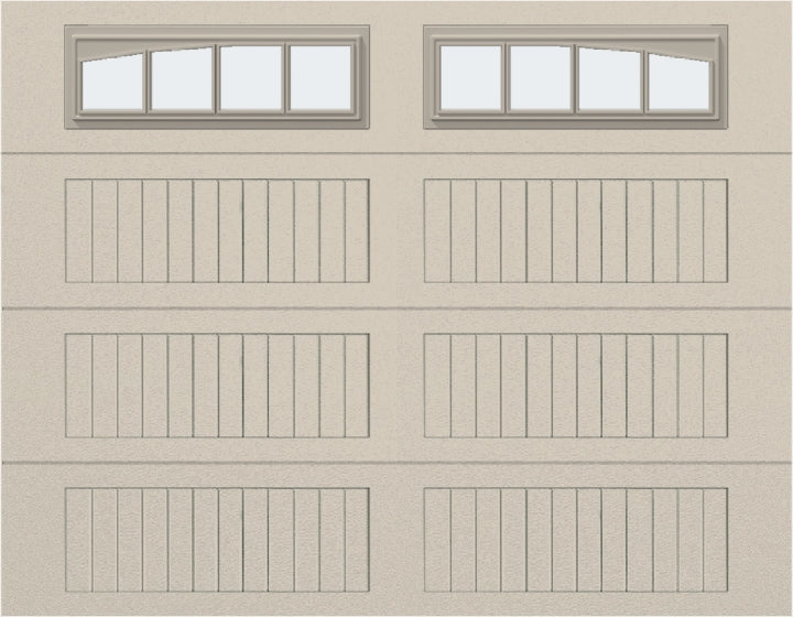 9x7 - Arched Stockbridge Long - Frosted With glass Long - Almond